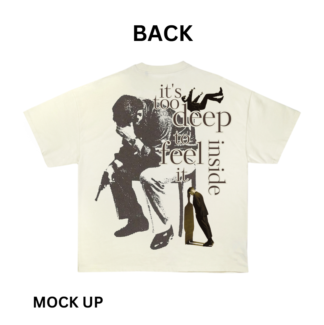 T-Shirt Design "Feeling", T-Shirt Mockup, T-Shirt Print Design, White T-Shirt Mockup, Illustration | Transparent PNG | JPG and PDF file