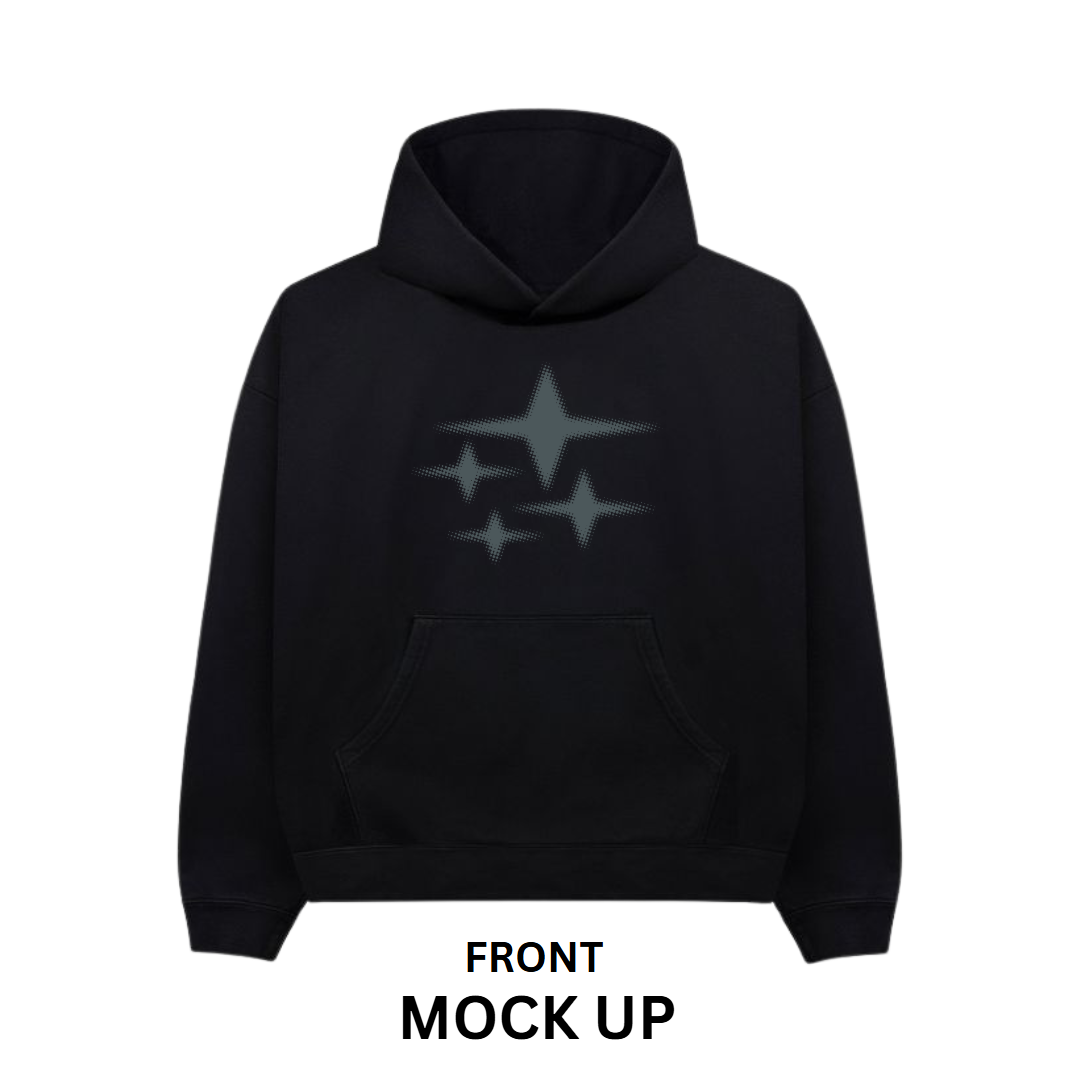 Hoodie Design "Believing", Black Hoodie Front & Back Mockup, Black Hoodie, Vintage Hoodie, Typography | Transparent PNG | JPG and PDF file