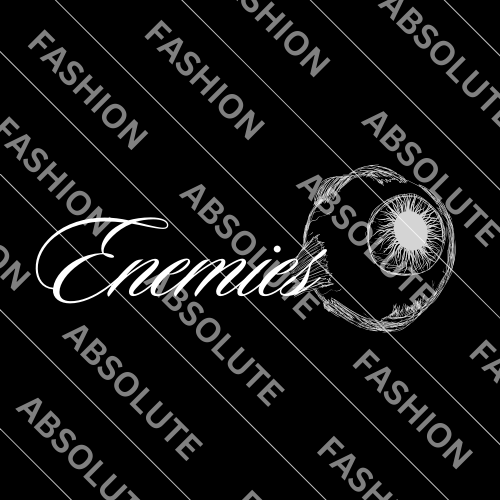 T-Shirt Design "Enemies", T-Shirt Mockup, T-Shirt Print Design, Black T-Shirt Mockup, Typography | Transparent PNG | JPG and PDF file