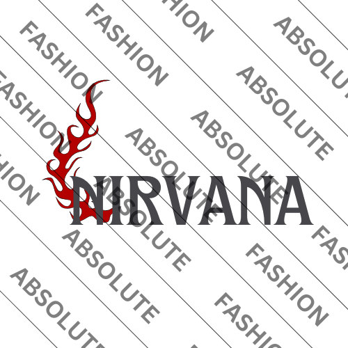 T Shirt Design "Nirvana", T-Shirt Mockup, T-Shirt Print Design, White T-Shirt Mockup, Typography | Transparent PNG | JPG and PDF file