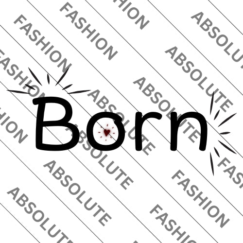 T-Shirt Design "Born", T-Shirt Mockup, T-Shirt Print Design, White T-Shirt Mockup, Typography | Transparent PNG | JPG and PDF file