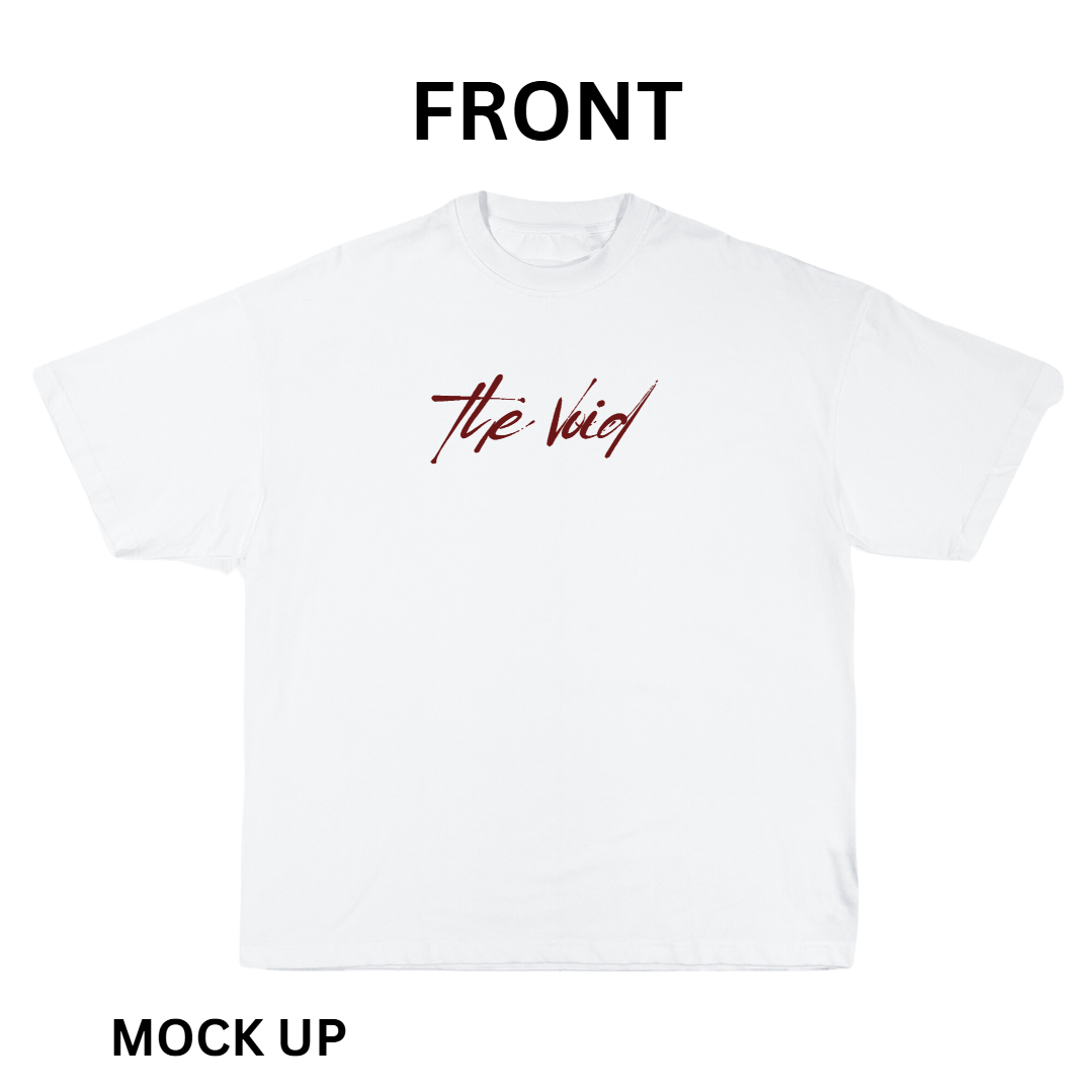 T - Shirt Design "The Void", T-Shirt Mockup, T-Shirt Print Design, White T-Shirt Mockup, Typography | Transparent PNG | JPG and PDF file