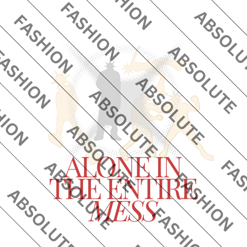 T - Shirt Design "Alone in the Entire Mess", T-Shirt Mockup, T-Shirt Print Design, Black T-Shirt Mockup | Transparent PNG | JPG and PDF file