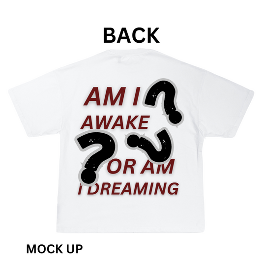 T-Shirt Design "Dream.", T-Shirt Mockup, T-Shirt Print Design, White T-Shirt Mockup, Typography | Transparent PNG | JPG and PDF file