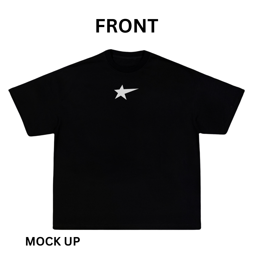 T - Shirt Design "Alone in the Entire Mess", T-Shirt Mockup, T-Shirt Print Design, Black T-Shirt Mockup | Transparent PNG | JPG and PDF file
